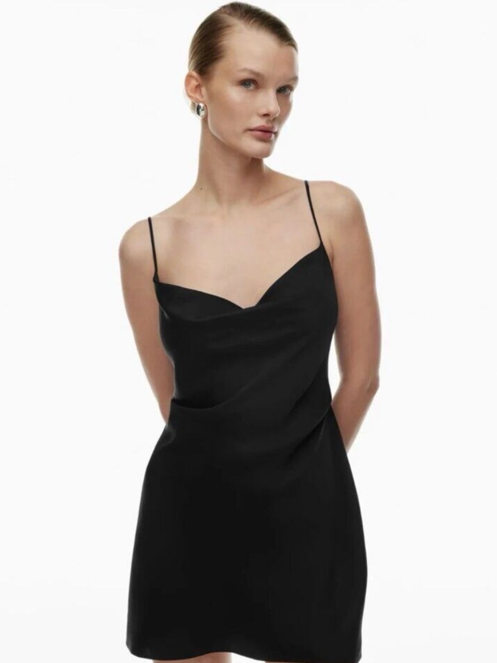 Aritzia Sunday Best Satin Cowl Neck Slip Dress size XL
